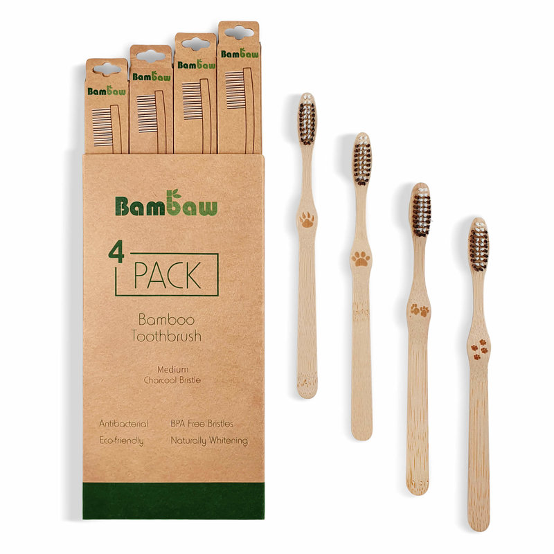 Bamboo tandenborstels (4 stuks) - Medium