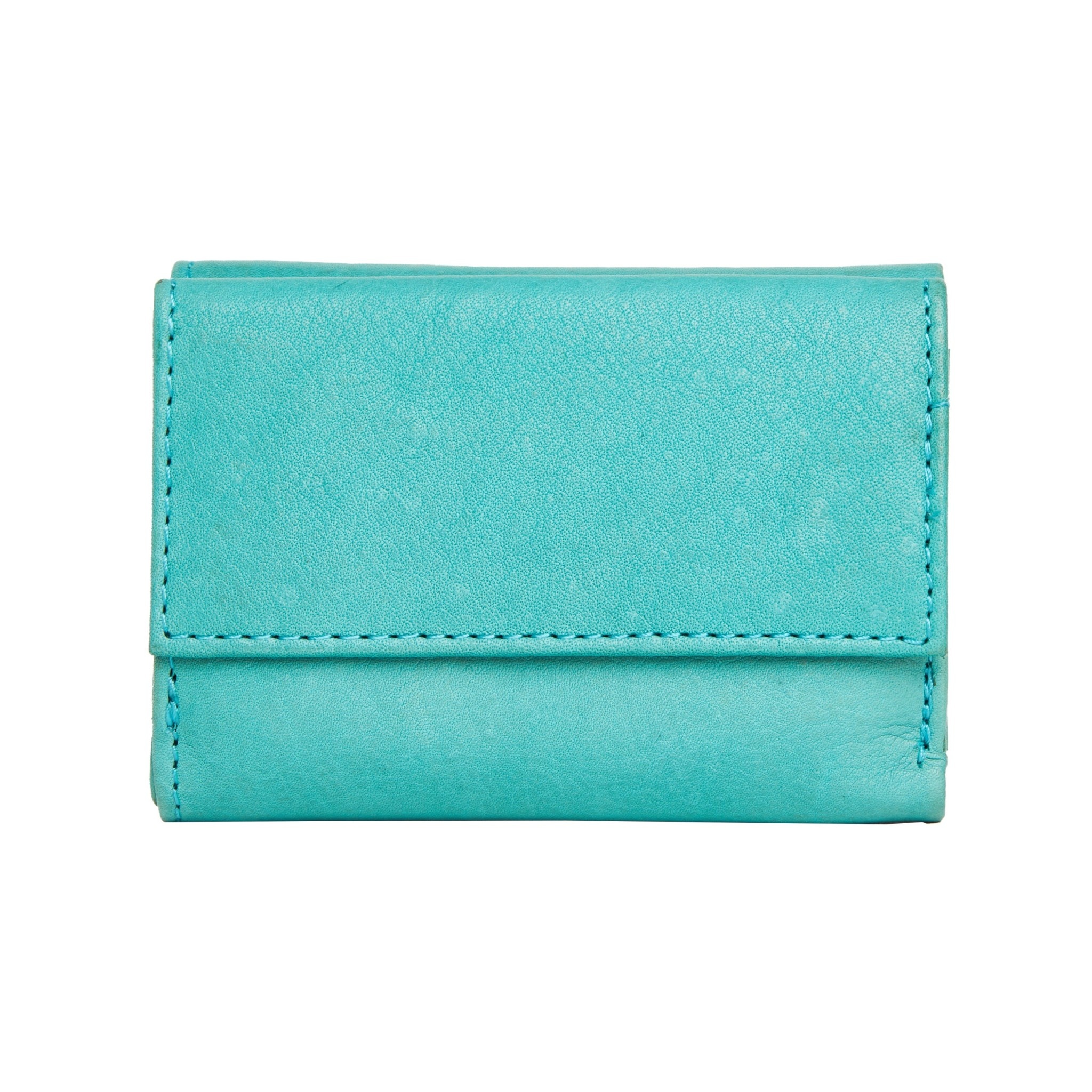 Dames portemonnee met klep - turquoise - Het