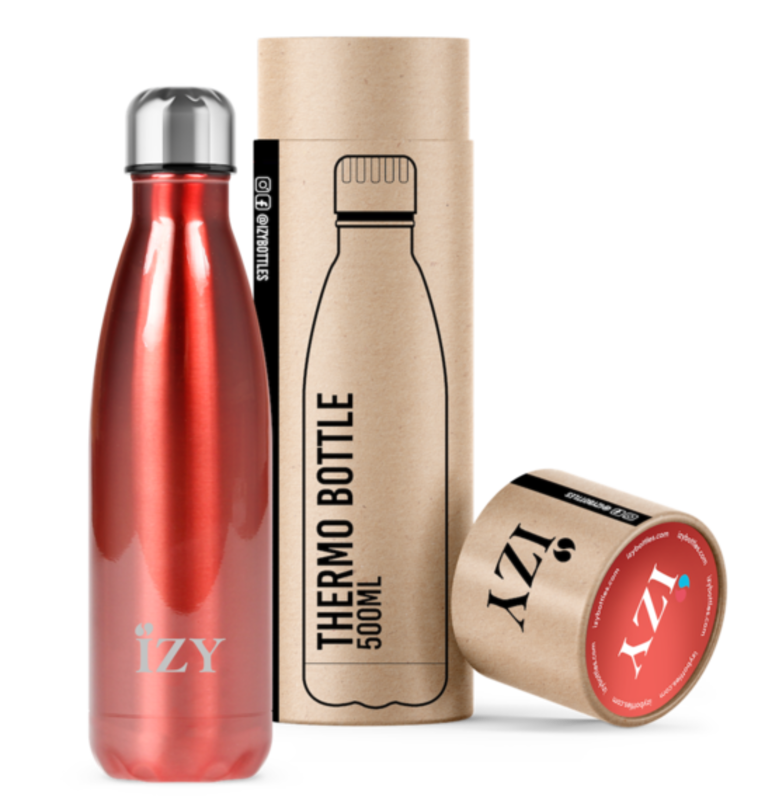 Thermosfles Chrome "Atlas red" 500 ml