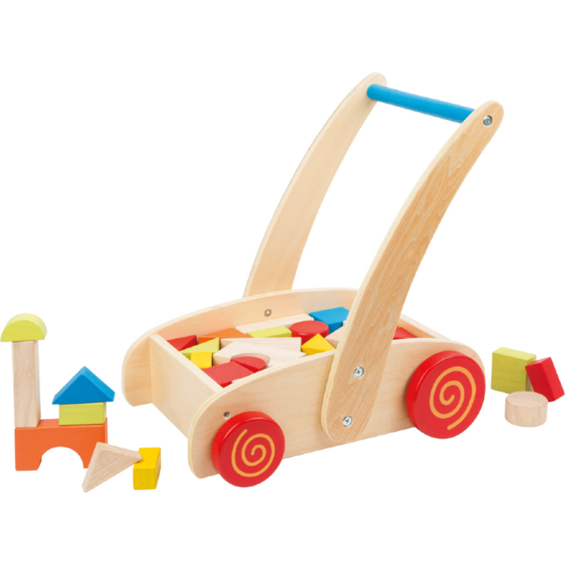 Loopwagen met bouwblokken