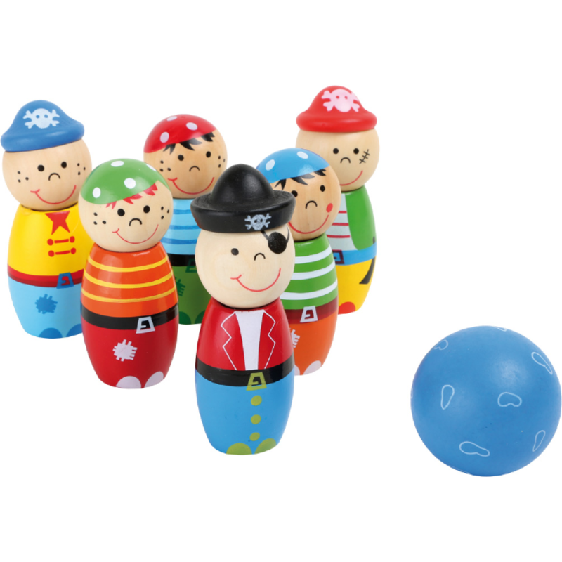Kegelspel met piratenfiguren
