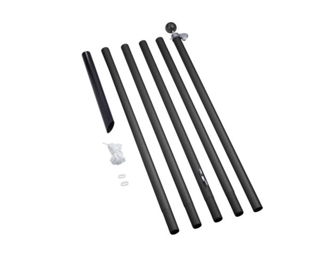 Divisible flagpole black 600 cm