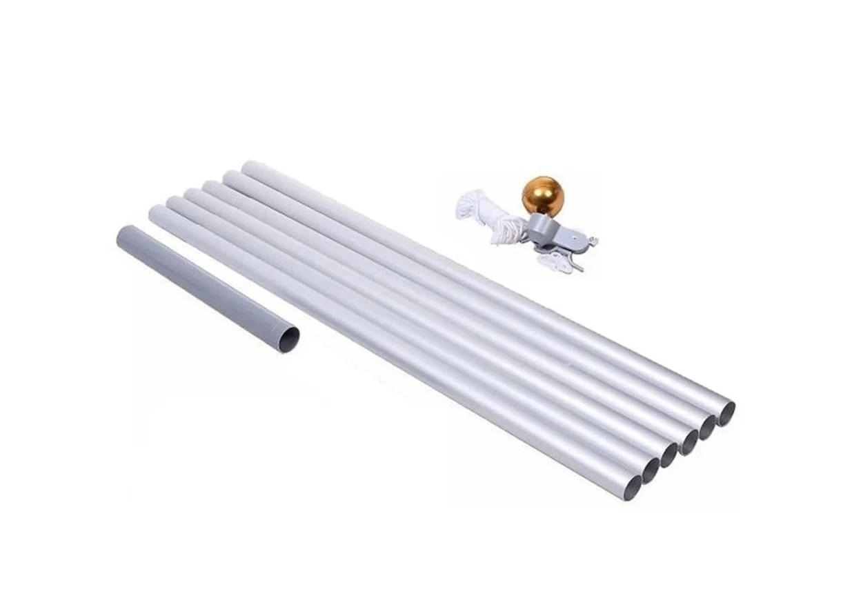 Mât de drapeau divisible argent 600cm