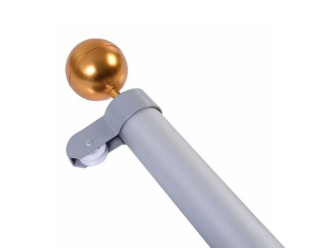 Deelbare vlaggenmast zilver 600cm