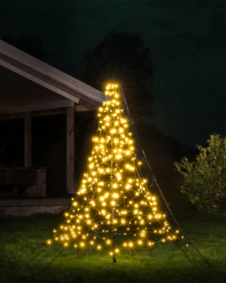 Lumedi 320 avec piles | 2 mètres | Mât inclus | Blanc chaud