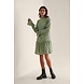 NA-KD FRILL DETAIL MINI DRESS - green flower NA-KD FRILL DETAIL MINI DRESS - green flower