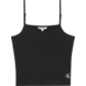 CALVIN KLEIN CK RIB STRAPPY TOP BLACK CALVIN KLEIN CK RIB STRAPPY TOP BLACK