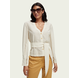 SCOTCH & SODA Blouse met V-hals en riem SCOTCH & SODA Blouse met V-hals en riem