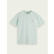 SCOTCH & SODA Garment dye logo embroidery tee light green SCOTCH & SODA Garment dye logo embroidery tee light green