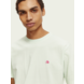 SCOTCH & SODA Garment dye logo embroidery tee light green SCOTCH & SODA Garment dye logo embroidery tee light green