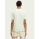 SCOTCH & SODA Garment dye logo embroidery tee light green SCOTCH & SODA Garment dye logo embroidery tee light green