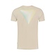 PUREWHITE Tshirt with small logo on chest and triangle gradient print at back - Sand PUREWHITE Tshirt with small logo on chest and triangle gradient print at back - Sand