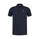 PUREWHITE Polo with button placket and small print on chest navy PUREWHITE Polo with button placket and small print on chest navy
