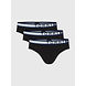 TOMMY HILFIGER Set van 3 slips met logotaille - Zwart TOMMY HILFIGER Set van 3 slips met logotaille - Zwart