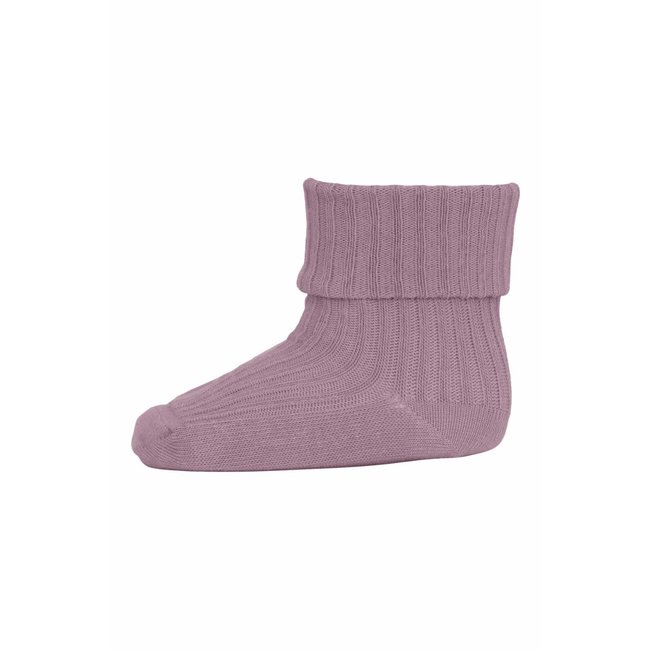 MP Denmark cotton rib baby socks lilac shadow