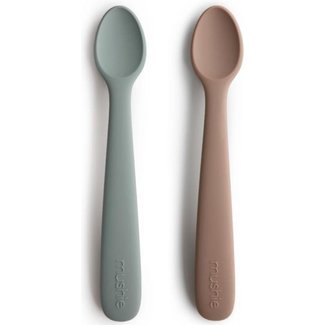 MUSHIE baby spoon stone/cloudy mauve