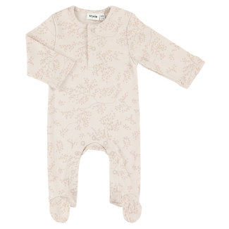 TRIXIE onesie with feet bright bloom