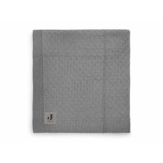 JOLLEIN deken wieg 75x100 bliss knit storm grey