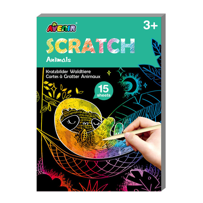 scratch mini art book - wilde dieren