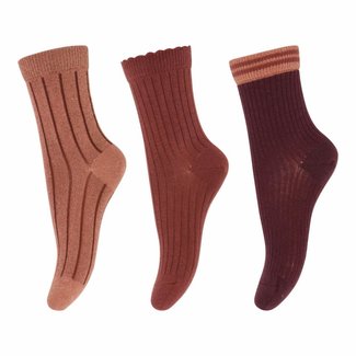 MP Denmark abby 3-pack socks grape skin