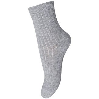 MP Denmark wool rib socks grey melange
