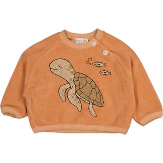 BEAN'S BARCELONA whale terry turtle sweatshirt