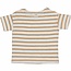 BEAN'S BARCELONA ocean striped slub cotton t-shirt