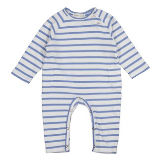 BEAN'S BARCELONA sand striped fleece playsuit