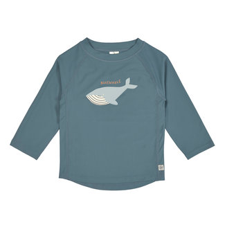 LÄSSIG long sleeve rash guard whale blue (UV protection)