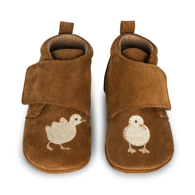 KONGES SLOJD mamour embroidered footies caramel
