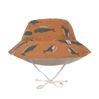 LÄSSIG sun protection reversible bucket hat whale caramel