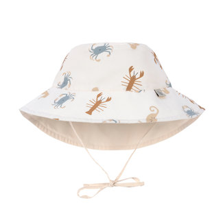 LÄSSIG sun protection reversible bucket hat sea animals milky