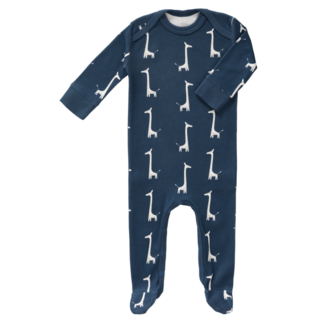 FRESK pyjama met voet giraf indigo blue 6-12m
