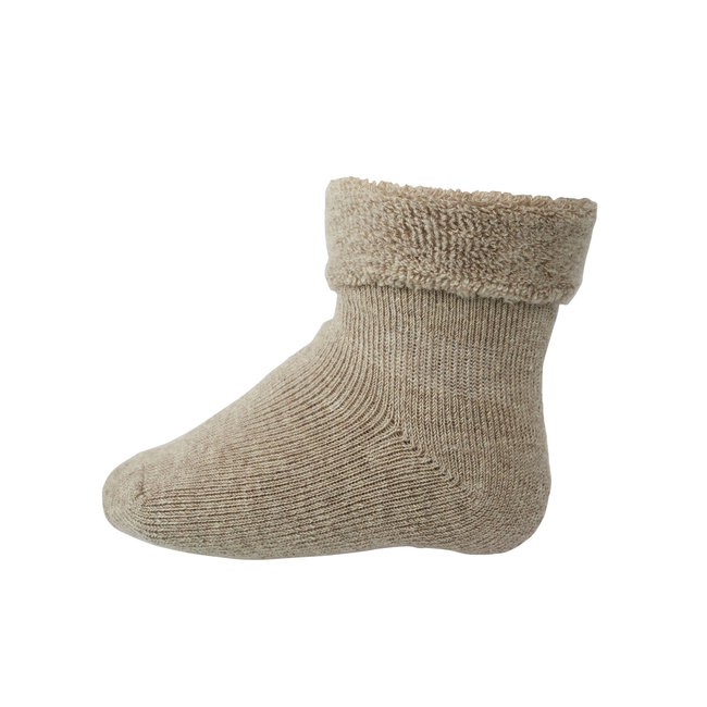 MP Denmark cotton baby socks light brown mélange