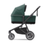 THULE sleek stroller mallard green on black with bassinet