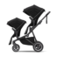 THULE sleek stroller midnight black on black with bassinet