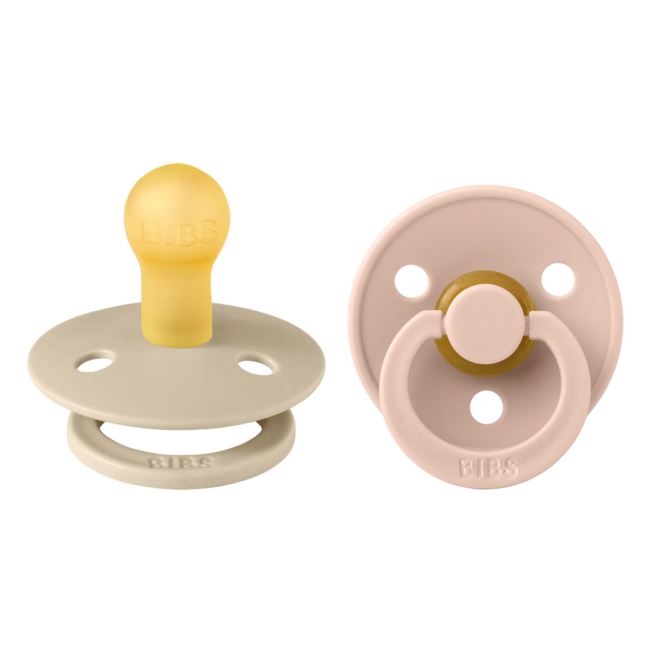 BIBS 2-pack round pacifier size 2 (vanilla/blush)