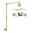 POUCE ET LINA green folk bird wooden musical mobile