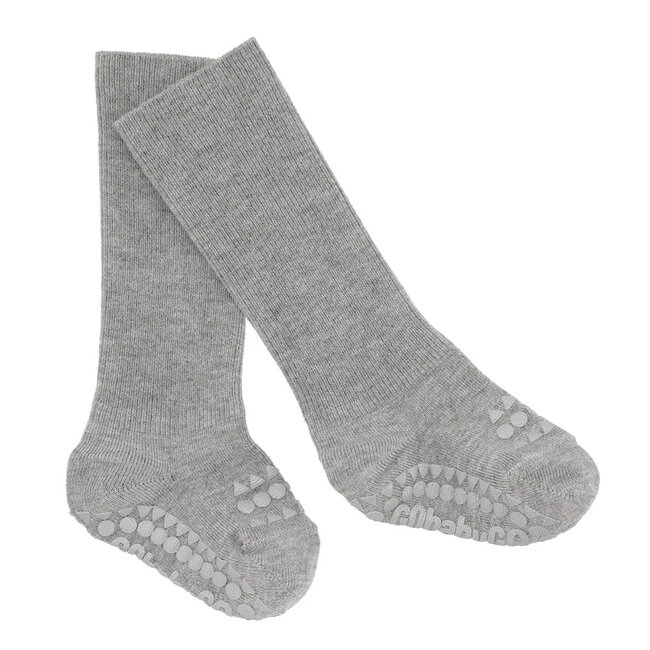 GO BABY GO anti-slip socks bamboo grey melange