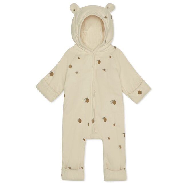 KONGES SLOJD onesie with hood lemon