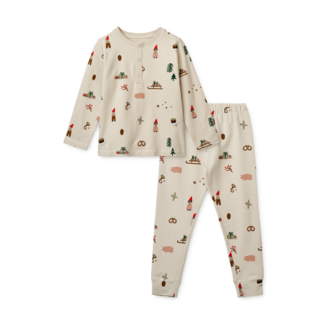 LIEWOOD Wilhelm printer pyjamas set holiday/sandy