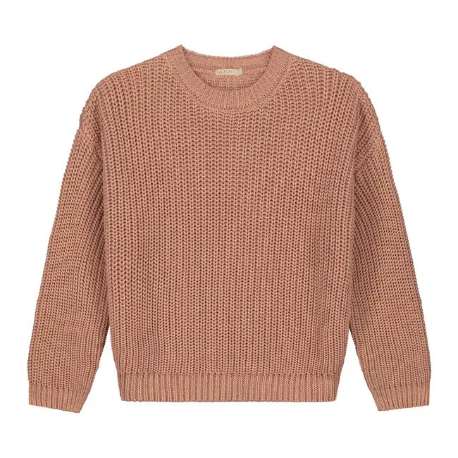 YUKI KIDSWEAR chunky knitted women's sweater blush