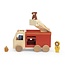 TRIXIE wooden animal fire truck