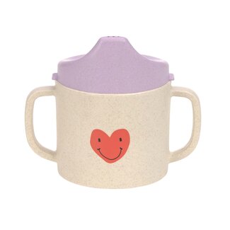 LÄSSIG sippy cup pp/cellulose happy rascals - heart lavender