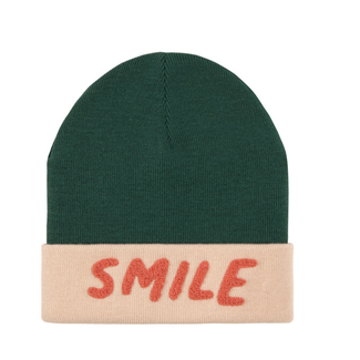 LÄSSIG merino beanie little gang smile ocean green