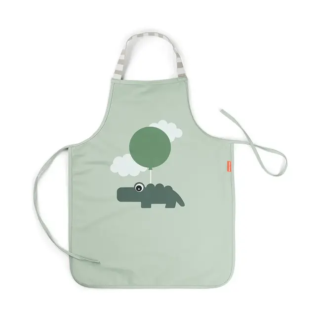 DONE BY DEER waterproof kids apron happy clouds green