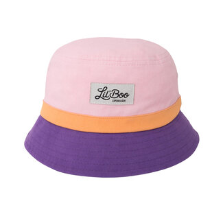 LIL'BOO block bucket hat pink/purple