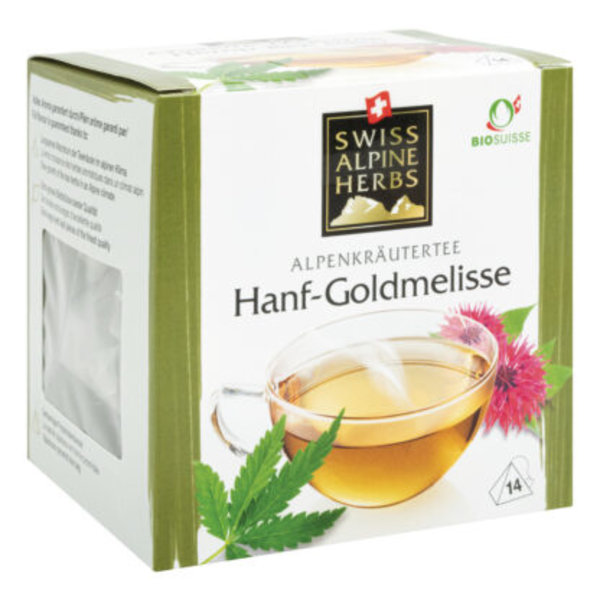 Swiss Alpine Herbs Bio Tee Hanf Goldmelisse, 14 x 1g