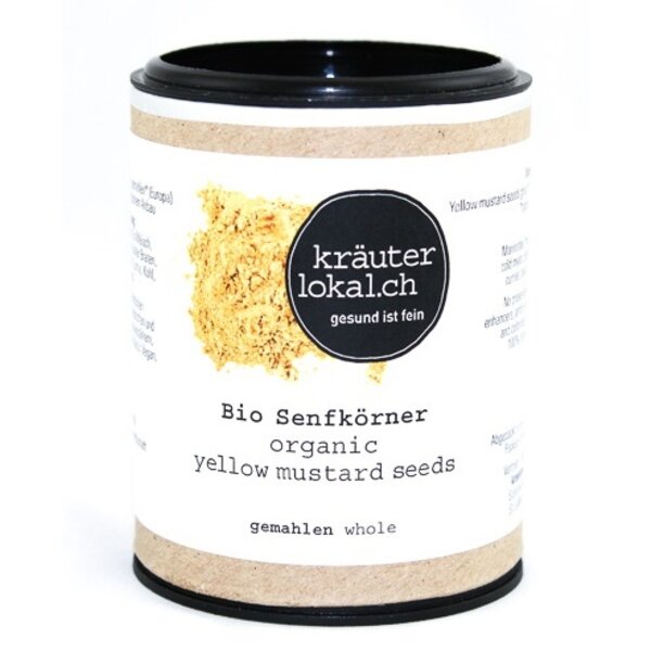 kräuterlokal Senfkörner gelb gemahlen, Bio, 40g