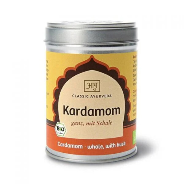 Ayurveda Kardamom mit Schale, ganz, Bio, 70g